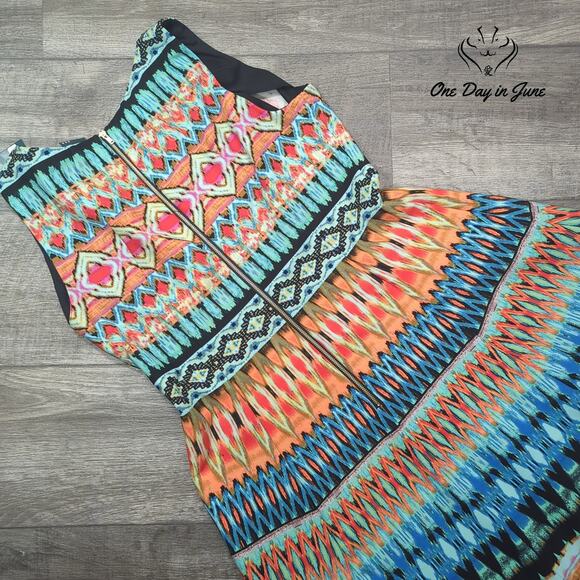 Gabby Style Sleeveless A Line Mini Dress Size 16 - Picture 7 of 7